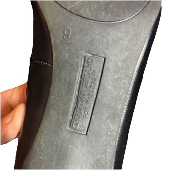 Stiletto Studded 4" Heels 9 Pointed Toe Black Rockstud Christian Siriano Habit - Picture 7 of 13